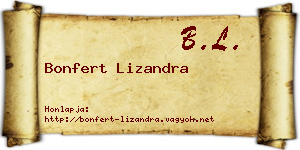 Bonfert Lizandra névjegykártya